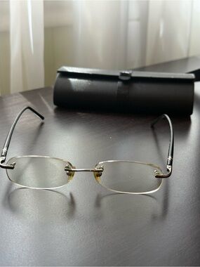 Mont Blanc Rimless Glasses with Black Temples